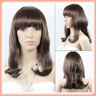 Long Wave Brown Body Curl Full Lace Wigs