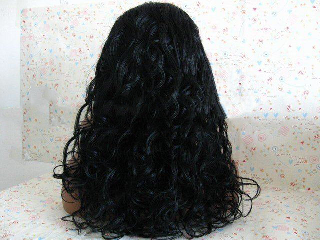 Black Long Body Wave Synthetic Lace Front Wig