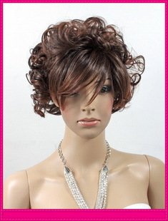 Short Curl Full Lace False Synthetic Hair