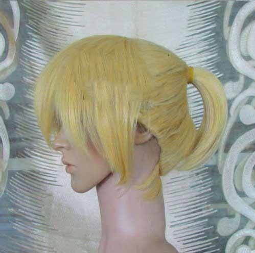 Gold Ponytail Short Synthetic Wigs
