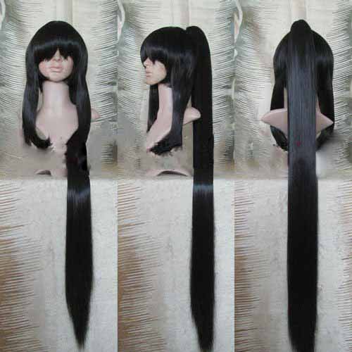 Black Straight & Curved Extra Long Synthetic Wigs