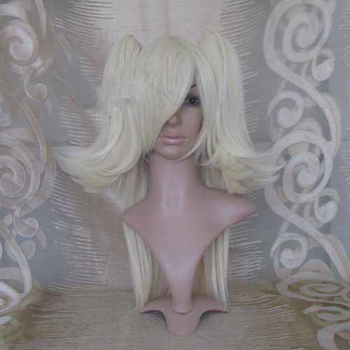 Silver Straight Hair Curly Tails Synthetic Wigs