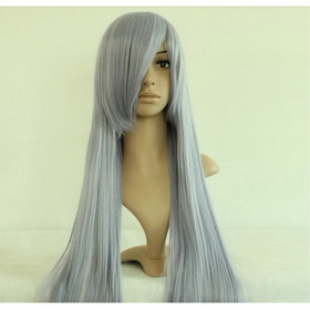 Super Long Silver Light Blue Straight Cosplay Wig