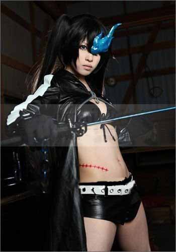 Full Bang Double Pony Tail Long Black Cosplay Clips Wig