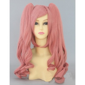 Synthetic Hair Perona Pink Long Wavy Cosplay Wig