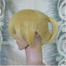 Golden Ponytail Short Cosplay Wigs