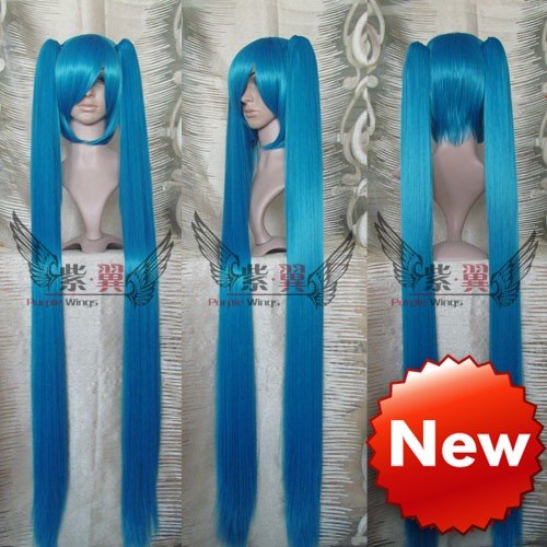 Dark Blue Vocaloid Hatsune Miku Straight Long Full Lace Party Wig
