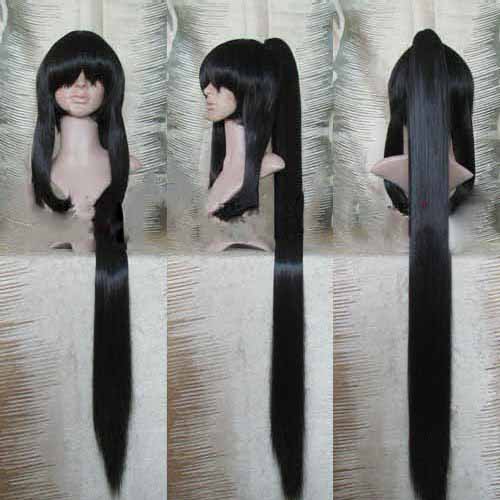 Black Full Lace Party Wig With Straight Tail