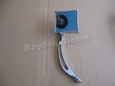 Square Stylish Chrome Mirror Set Scooter Parts @70049