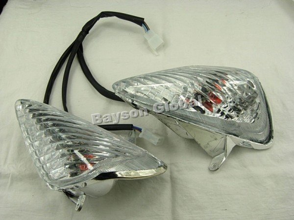 Silver Plastic Fog Shape Scooter Lights