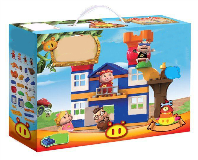 Children Plastic Swine Foo Fighting Series Educational Building Blocks