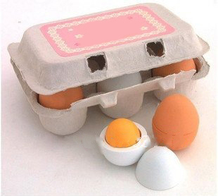Colourful Egg Wooden Building Blocks Toys