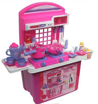 Simulation Kitchen Workbench Box Simulation with Receive Box Tableware