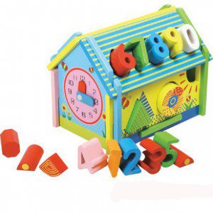 DIY Wood Colorful House Wisdom Toys