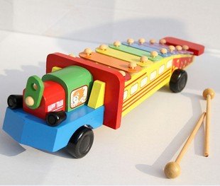 Wooden Train Hand Jnocks Xylophone Eight Musical Note