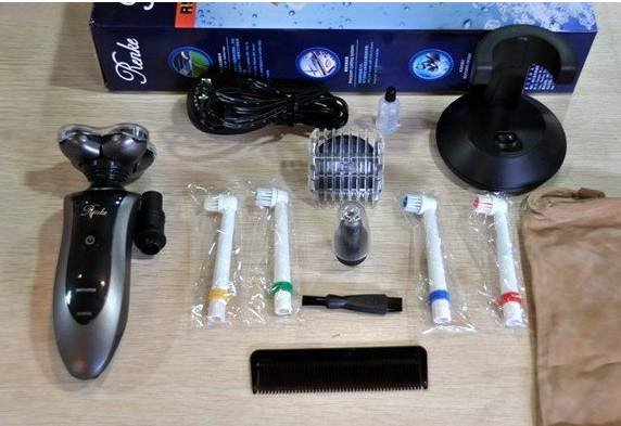 Washed in Water 5 Blade Rotary Shaver Rechargeable 4 IN 1 Function Electric Shaver