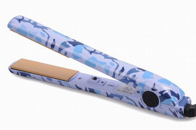 Camo Blue US Plug Hair Flat Iron Ceramic Hair Straightener