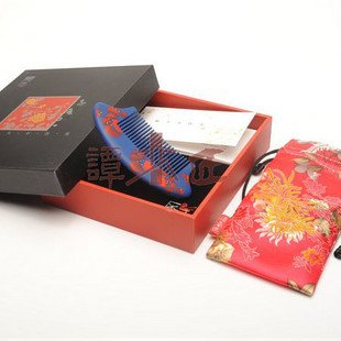 Blue Supper Durable Wide-toothed Wood Comb