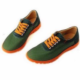 Men's Genuine Leather Mesh Lace-up Bowling Shoes