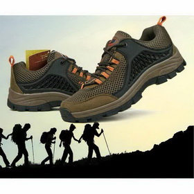 Men's Genuine Leather Round Toe Comfortable Rubber Lace-Up Climbing Shoes