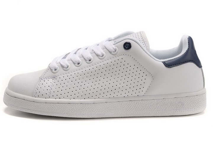 Ventilating Lace-up Leather Skin Rubber White Men's Shoes