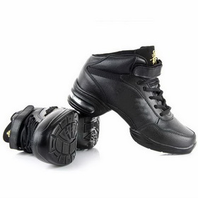 Women's Black Genuine Leather Wear-resisting Lace-Up Training Shoes