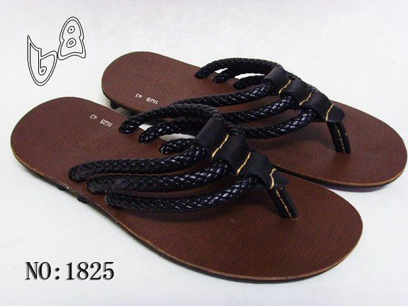 Men's Flip Flops Genuine Leather EVA Slipper