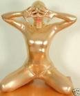Metallic Lycra Spandex Golden Colour Unisex Multi Thread Seam Durable Catsuit