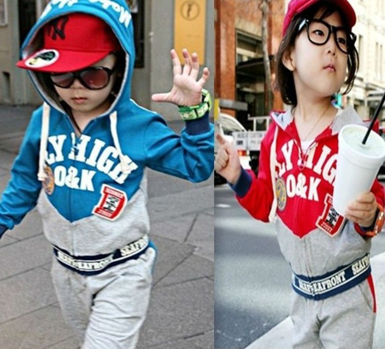 Children Breathable Long Sleeve Windproof Sport Suit