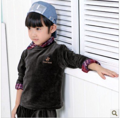 Children's Han Edition Long Sleeve Round Brought Autumn T-shirt