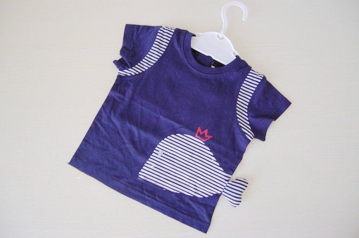 Children's Korea Famous Brand Cotton Lovely Whales T-shirt