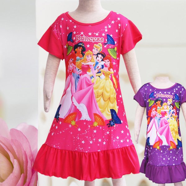 Little Girl's Short Sleeve Dacron Breathable Sleepwear