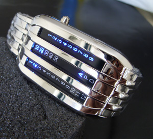 LED Light Stainless Steel Waterproof Pocket Watches