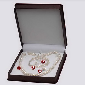 Freshwater Pearl Necklace Earring Jewelry Set