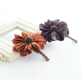 Heavy Alloy Stainless Steel Beautiful Flowers French Style Wire Cloth Hairpin