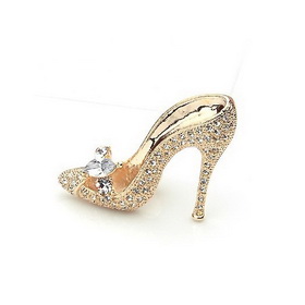 Zinc Alloy Metal Lovely Design Brooches With Grade A Rhinestone