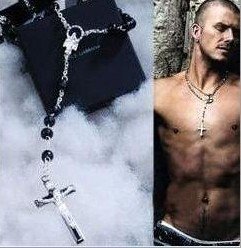 Men's Beckham Rosary Agate Beads Acrylic Necklace
