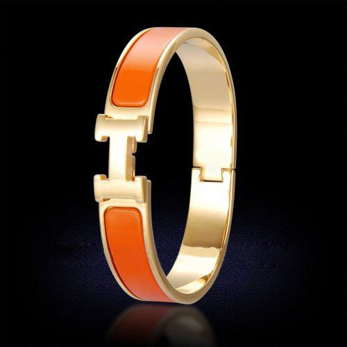 Female Special Stainless Steel Zircon Golden Colour Cuff Bangle