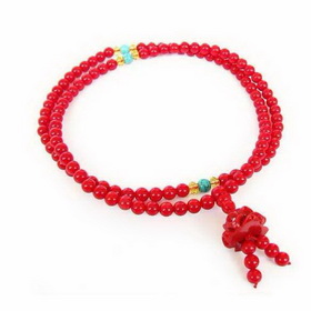 Unique Red Natural Branch Coral Beaded Necklace