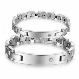 Non-corrosive Never Fade Anti-allergic Ultra-glossy Health Care Function Titanium Steel Healing Magnetic Bracelet