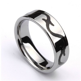Men's Fashion Never Fade Tungsten Carbide Inlaid Polished Ring