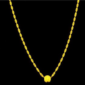 Copper With 18K Gold Plated Transshipment Beads Necklace