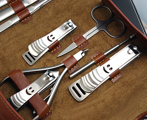 Personal Care Manicure Set Nail Clipper Eyebrow Scissors Anti - Acne Device Nail File Ear Spoon