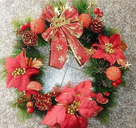 45cm Pinecone Floral Door Wreath Decoration Christmas Wreath