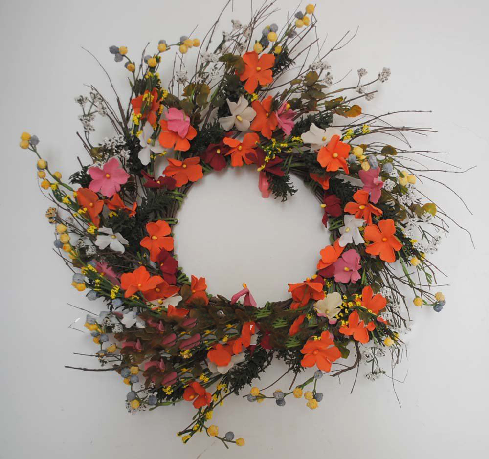Wildflower Artificial Wreath For Home & Garden Decoration