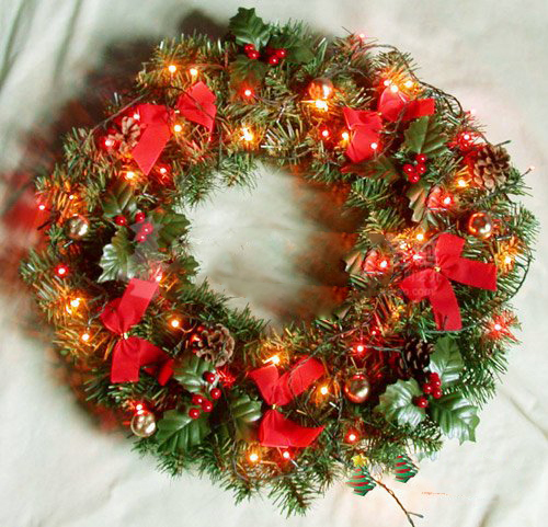 Green Red Christmas Belt Lamp Decorative Garland