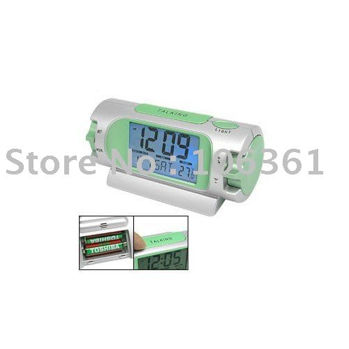 Axle Design LCD Digital Alarm Clock With Thermometer