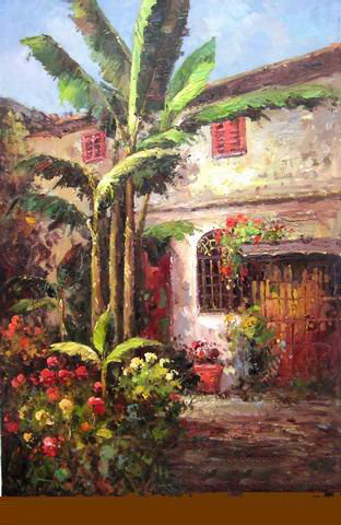 Handpainted Frame Canvas Landscape Modern Oil painting