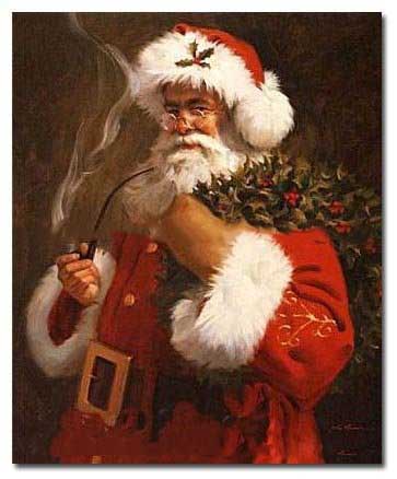 Canvas Classical Christmas Handprinted Oil Painting