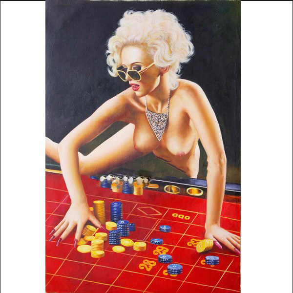 Classical Nude Handmade No Frame Oil Painting